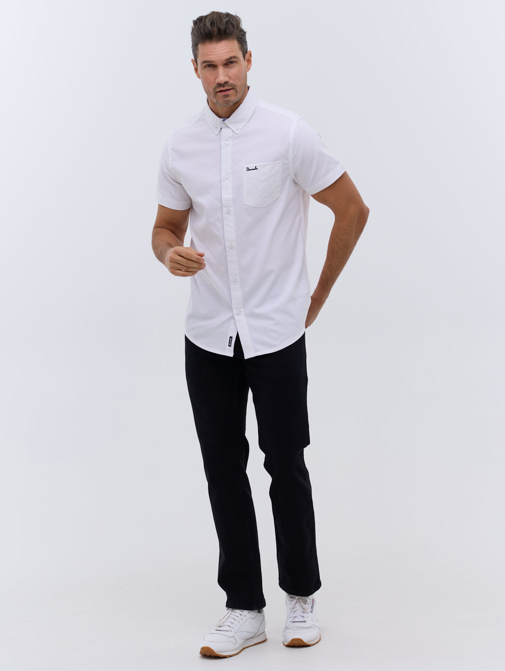 Bowdon Men's Short Sleeve Oxford Shirt - Casual Button Down Shirt for Men - Perfect for Office, Business Casual & Summer Outfits