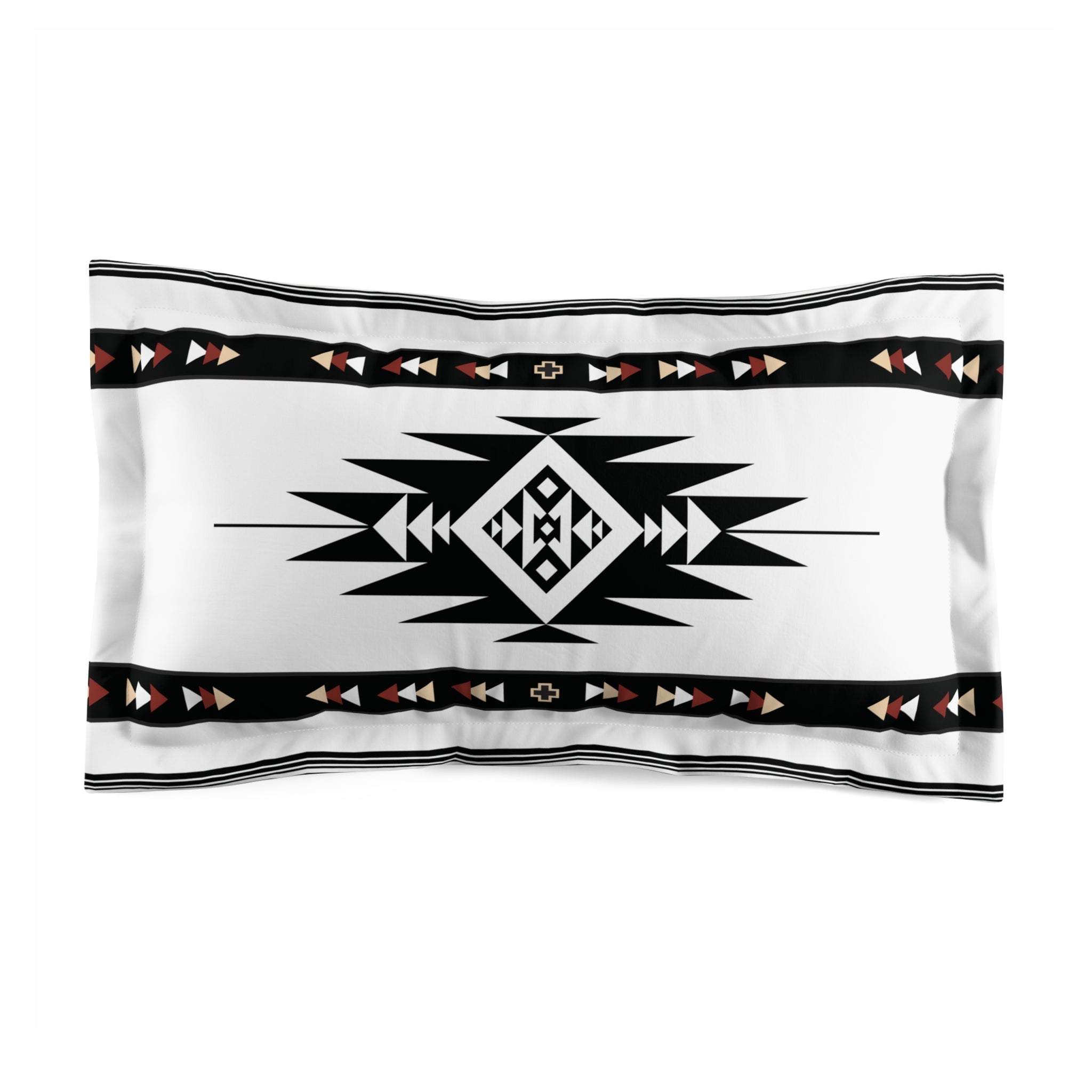 Microfiber Pillow Sham with Del Ray Print - Southwestern Style Decorative Pillow Cover for Bedroom, Sofa & Couch | Soft & Breathable Home Decor