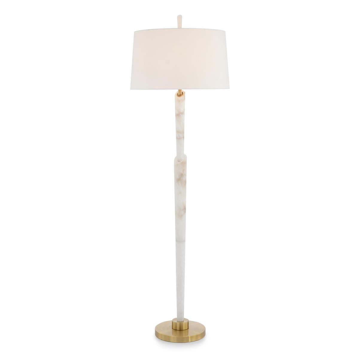 Modern Alabaster Floor Lamp - Elegant Home Decor for Living Room, Bedroom & Office - Soft Ambient Lighting for Relaxation & Reading