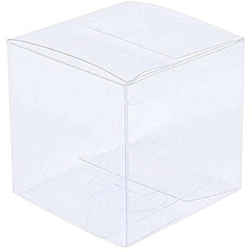 10-Piece Clear PVC Plastic 15cm Square Cube Box Set - Transparent Display Containers for Gift Wrapping, Party Favors, Jewelry Storage & Product Showcase