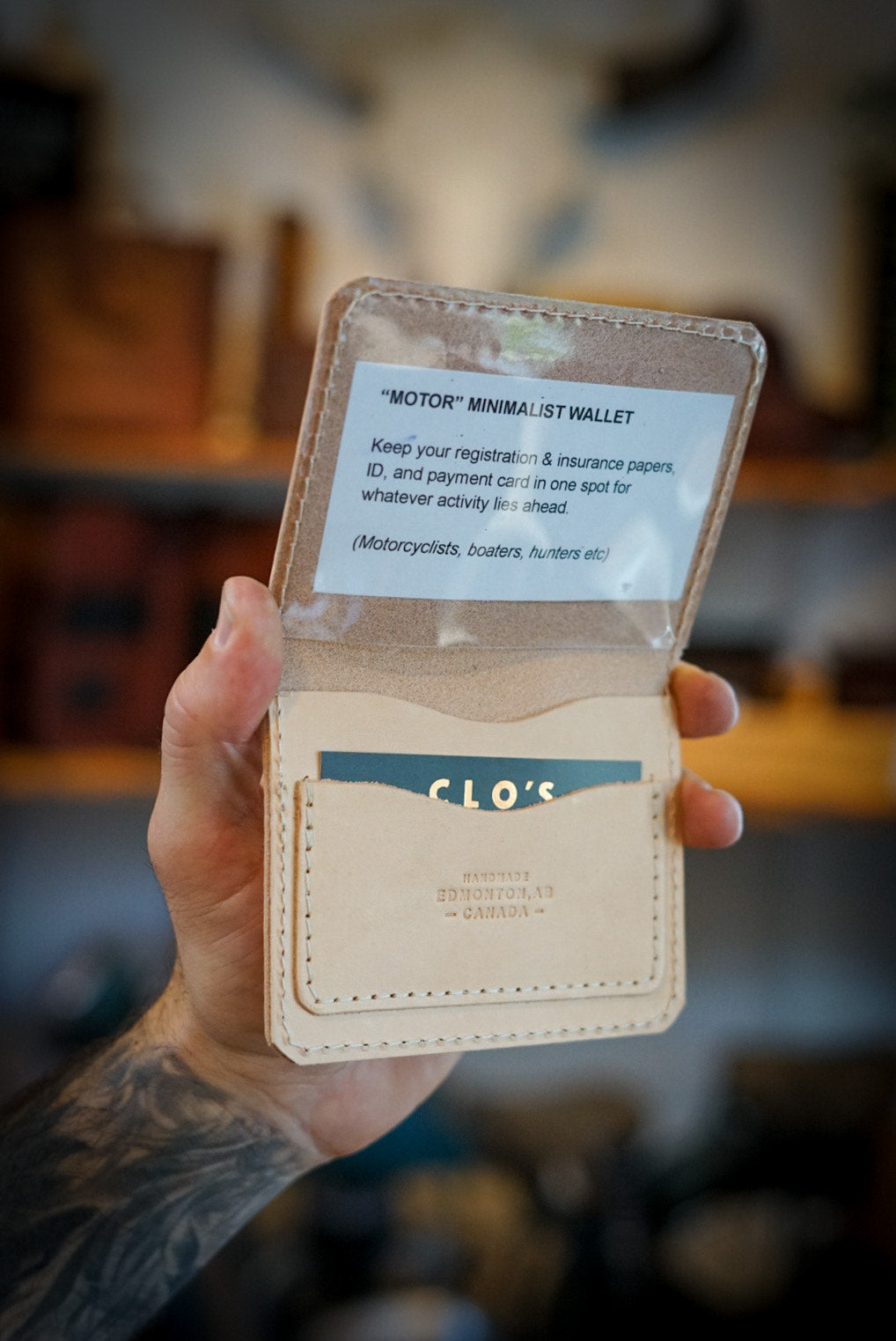 Minimalist Leather Wallet for Men - Slim RFID Blocking Vegan Leather Bifold Wallet - Perfect for Everyday Carry, Travel & Business