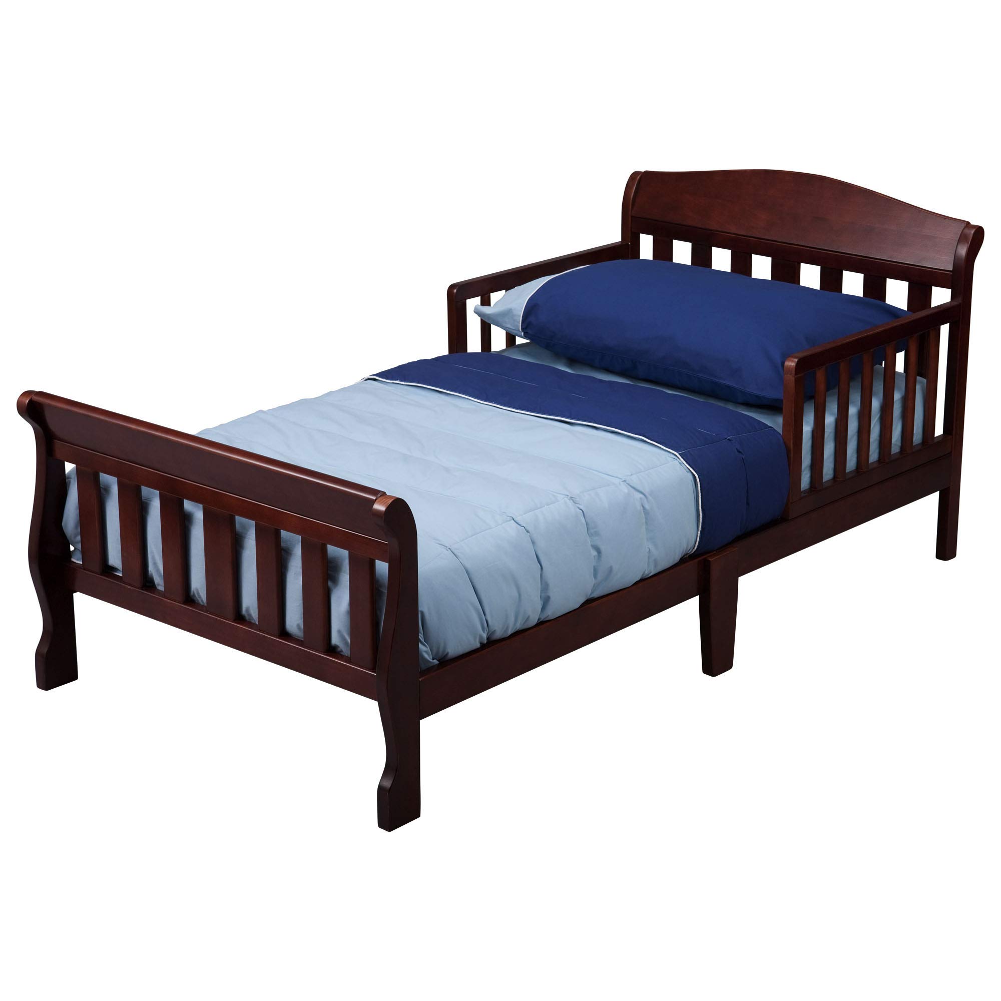 Delta Children Canton Toddler Bed with Safety Rails - Cherry Wood Finish, 21.75