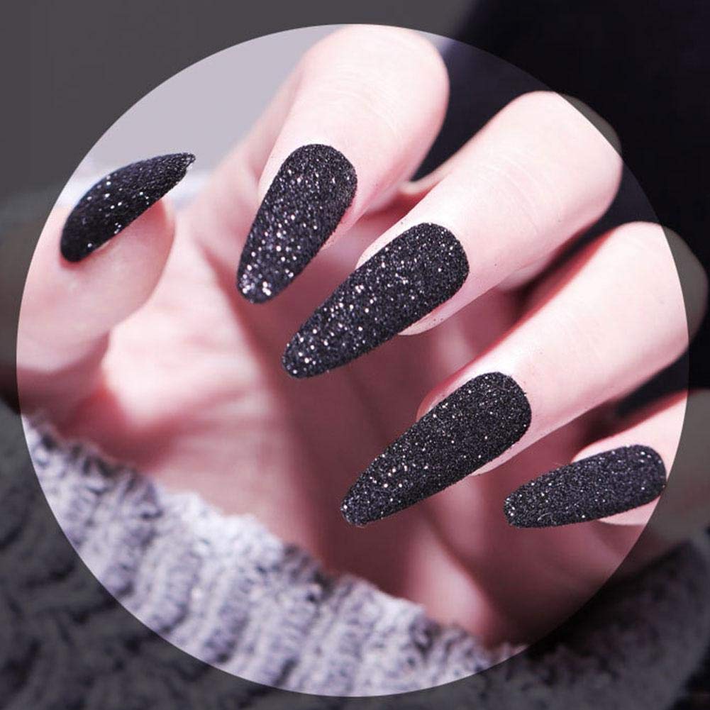 Holographic Black Nail Glitter Powder - Shimmering Sugar Effect Nail Art Decoration for Manicure, DIY Crafts & Nail Designs - Perfect for Parties, Salons & Home Nail Art