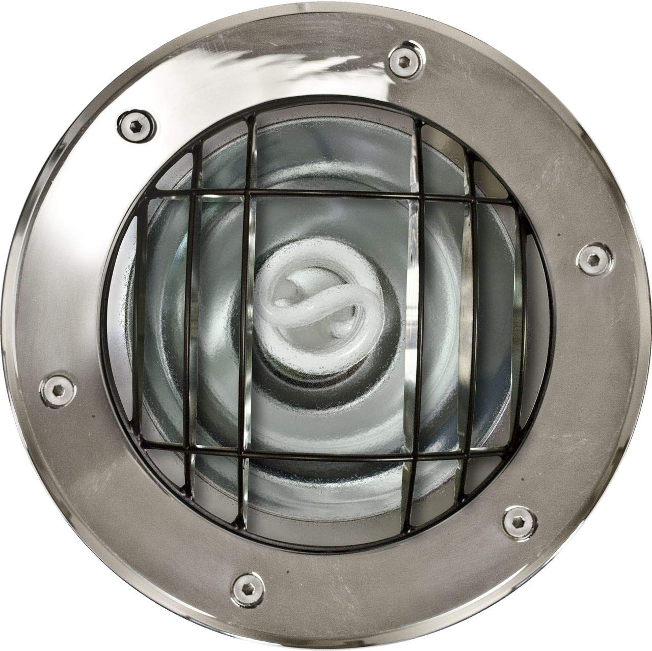 DW1214-GRL Stainless Steel In-Ground Well Light with Grill - Durable Outdoor Landscape Lighting for Gardens, Pathways & Driveways