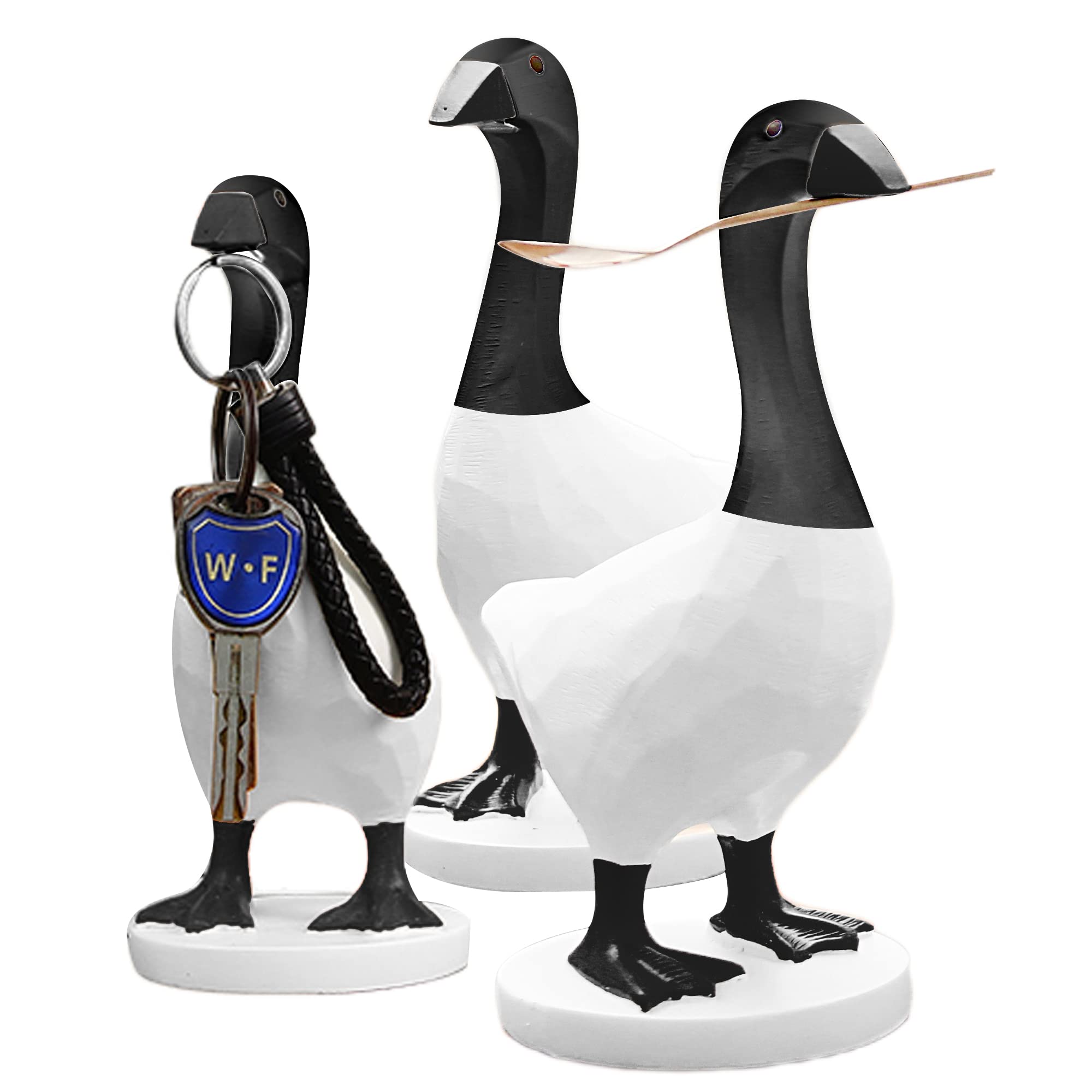 Stylish Magnetic Goose Key Holder - Cute Home & Office Decor, Kawaii Aesthetic Table Accessory - Funny Bedroom Gift for Women & Men (1 Pack) - Perfect for Housewarming, Dorm Room, or Workspace Organization