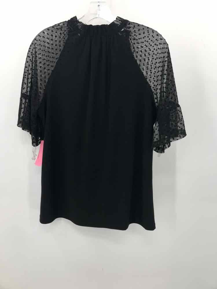 Pre-Owned Anne Klein Black Blouse Size Medium - Perfect for Work, Office & Casual Wear