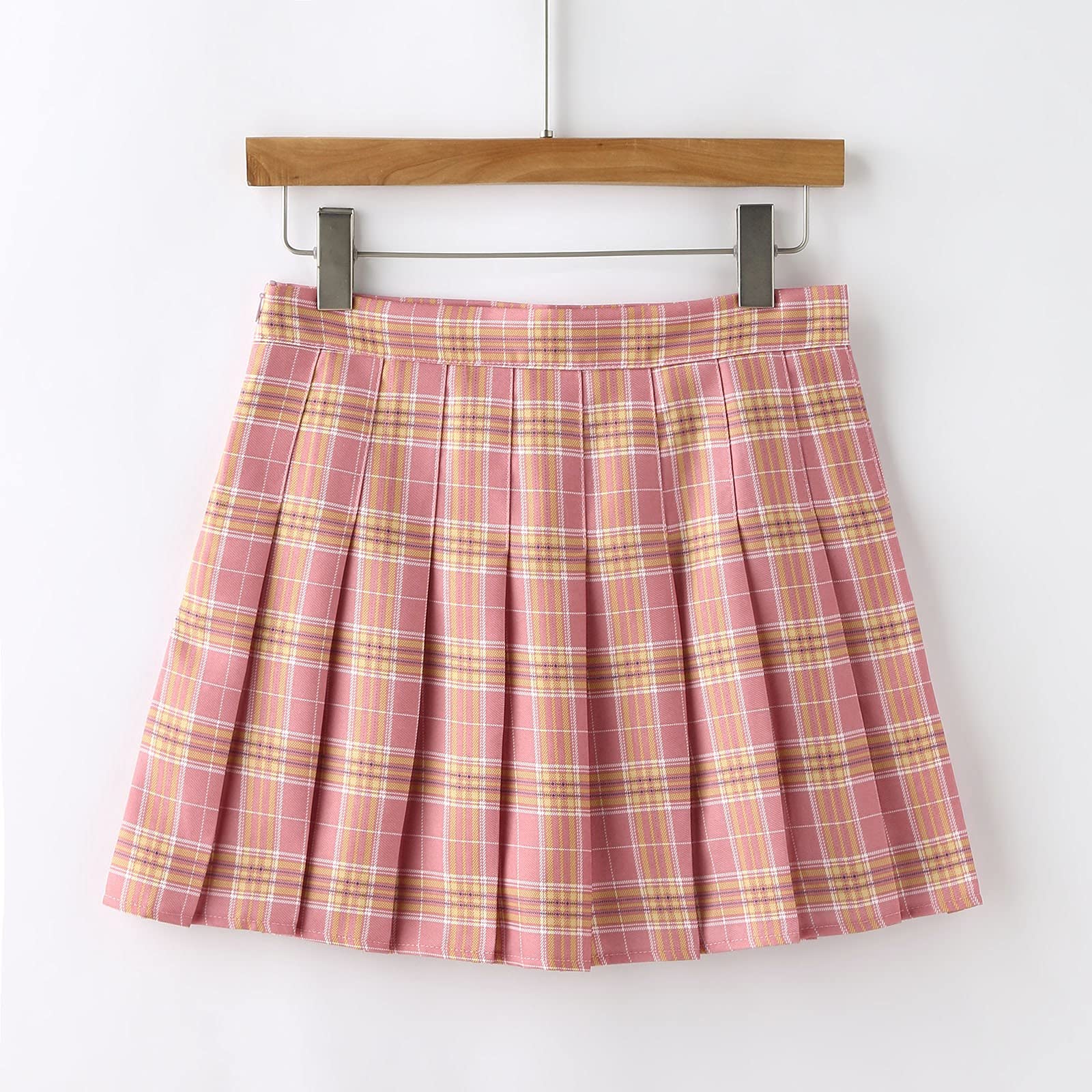 Women's A-Line High Waist Pleated Printed Culottes Skirt - Flowy Summer Casual & Night Out Skirt in Pink | Perfect for Parties, Dates & Beach Vacations