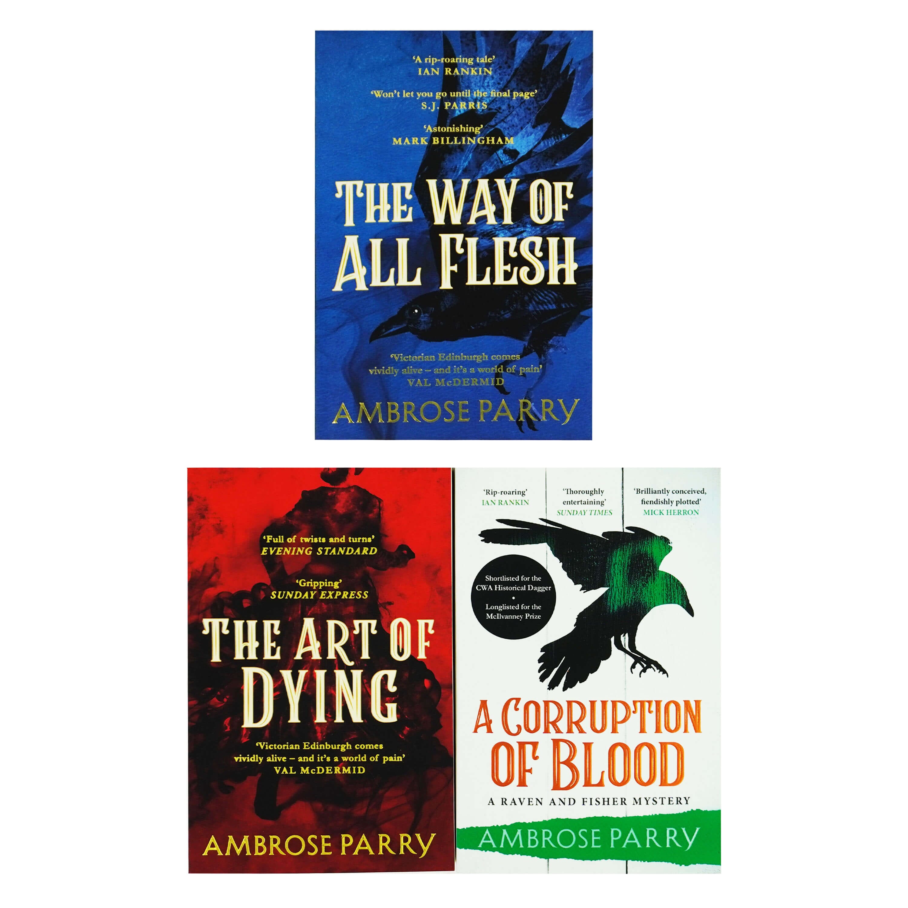 A Raven and Fisher Mystery by Ambrose Parry - 3 Book Collection Set | Mystery Fiction Paperback Novels | Perfect for Book Clubs & Crime Fiction Lovers