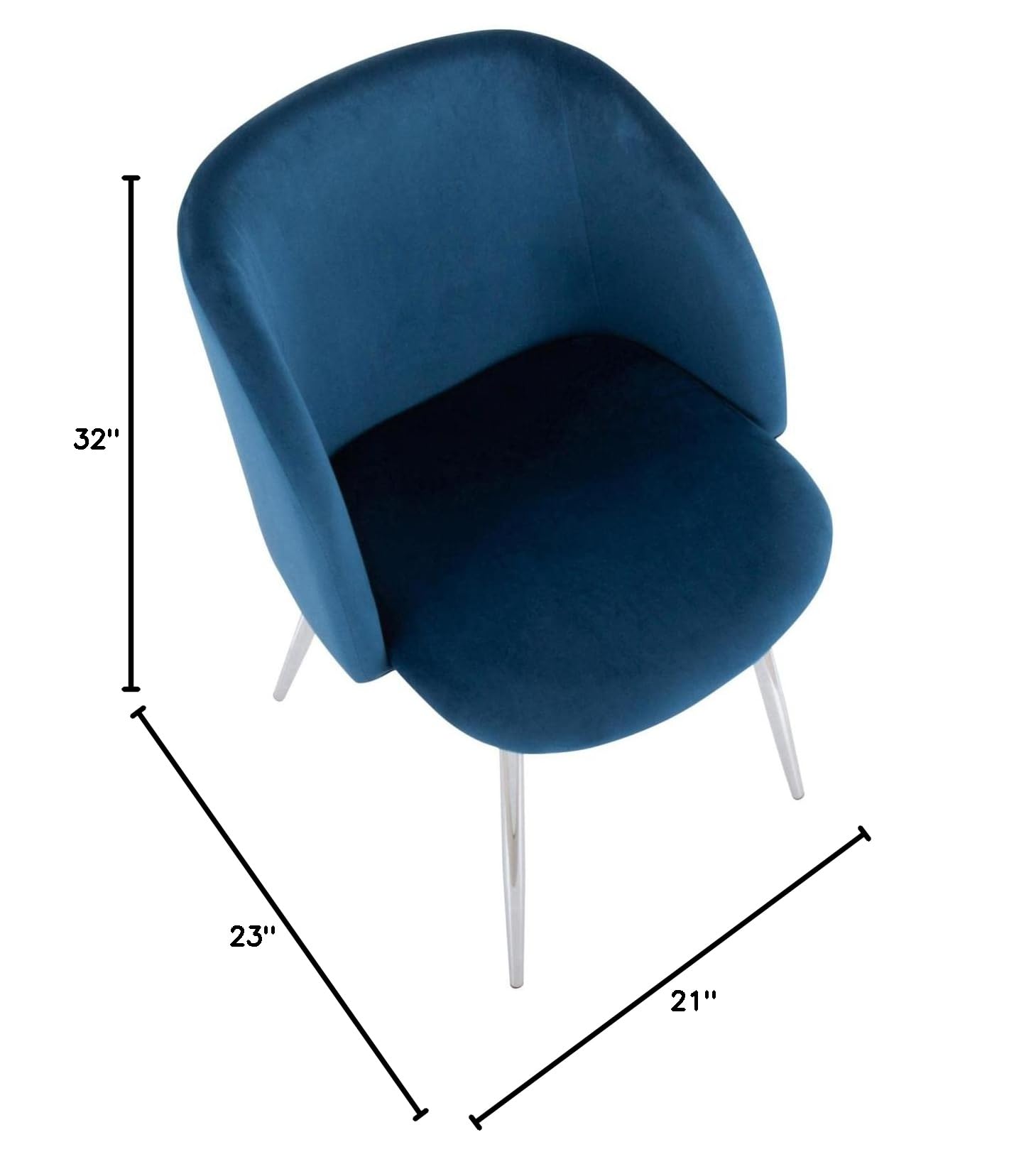 LumiSource Fran Chair - Set of 2 Modern Upholstered Dining Chairs for Kitchen Table, Comfortable Contemporary Seating for Home & Restaurant Use