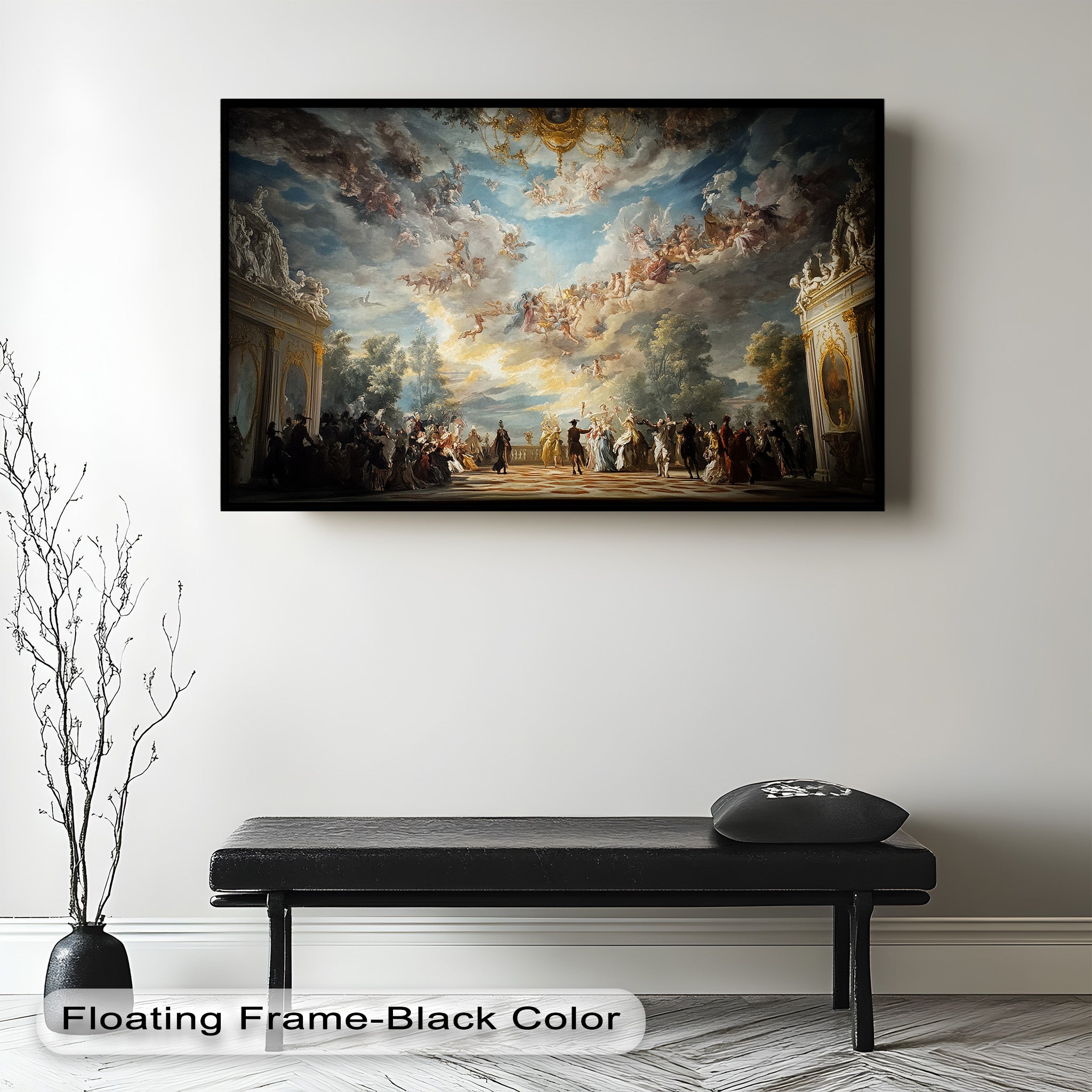 Baroque Heaven - Grand Ballroom Oil Painting | Classic Artwork for Home Decor, Office & Gallery | Perfect for Living Room, Dining Area & Wall Display