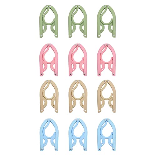 Milageto Lightweight Aluminum Alloy Folding Clothes Hanger with Windproof Hook - Portable Travel Hanger for Pants, Suits & Dresses - Perfect for Business Trips, Bedroom & Closet Organization (Green)
