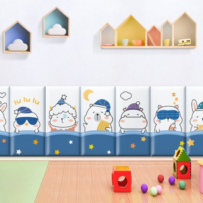 Arctic Explorer Themed Kids Wall Padded Safety Cushions Set - Soft Foam Corner Protectors for Baby Proofing & Nursery Safety