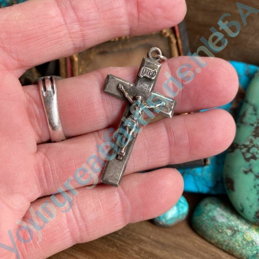 Vintage Sterling Silver Crucifix Cross Pendant - Religious Jewelry for Men & Women - Perfect for Church, Gifts & Everyday Wear