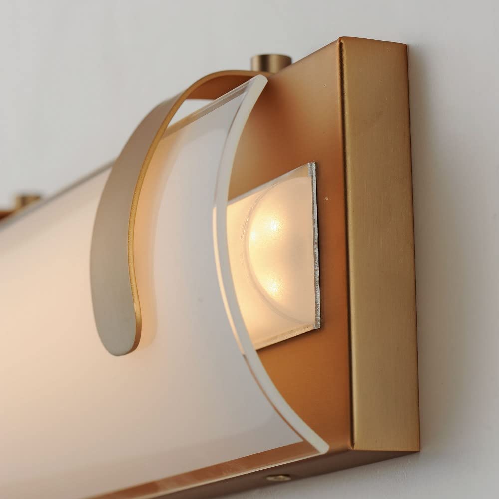 13 Inch 12W LED Bathroom Vanity Light with Gold Finish - ET2 Clutch Style for Modern Bathroom, Powder Room or Dressing Area Lighting