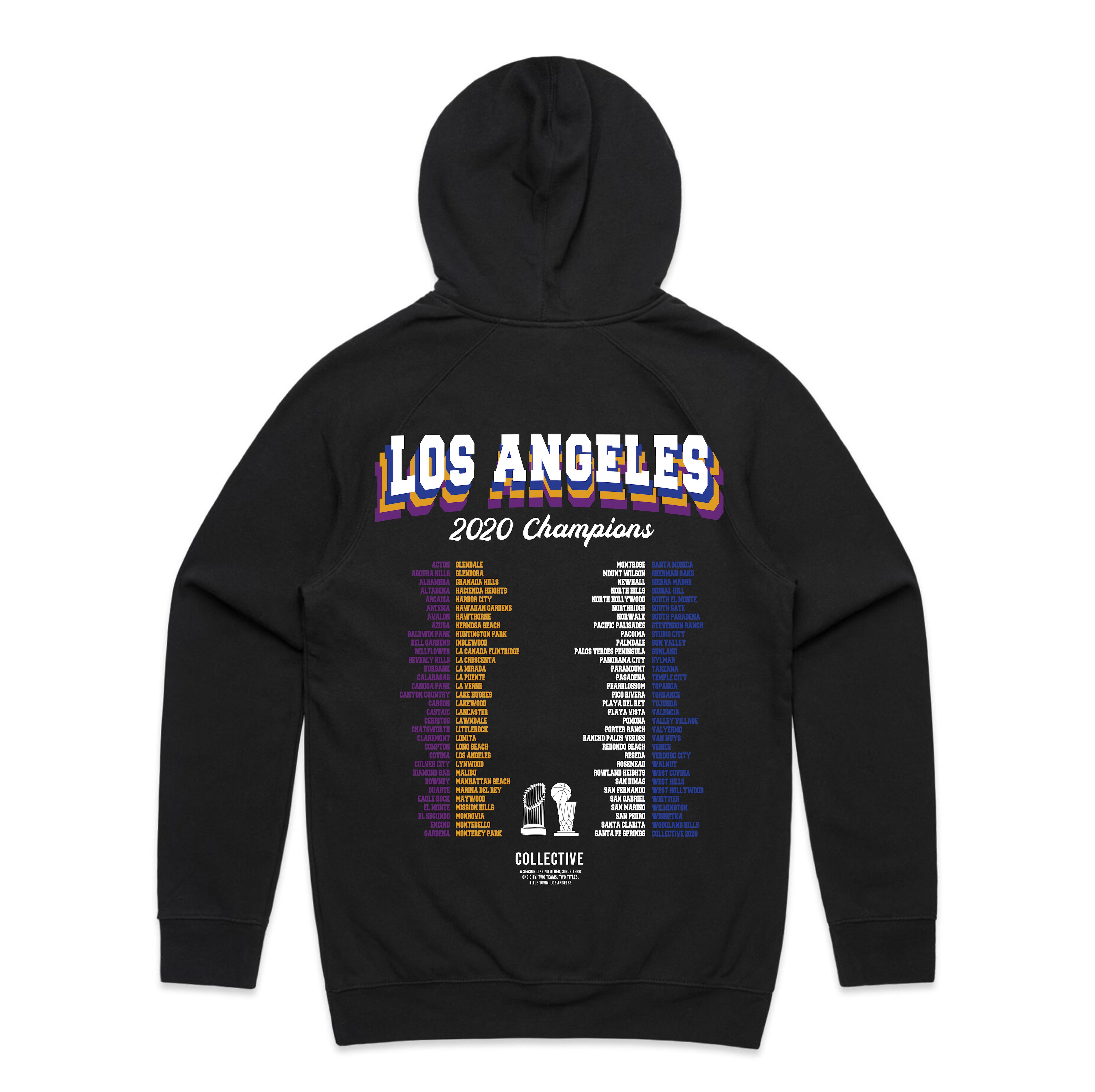 Los Angeles Lakers x Dodgers 2020 Championship Hoodie Sweater - Black NBA & MLB Fan Apparel for Men & Women - Perfect for Game Day, Casual Wear & Sports Events
