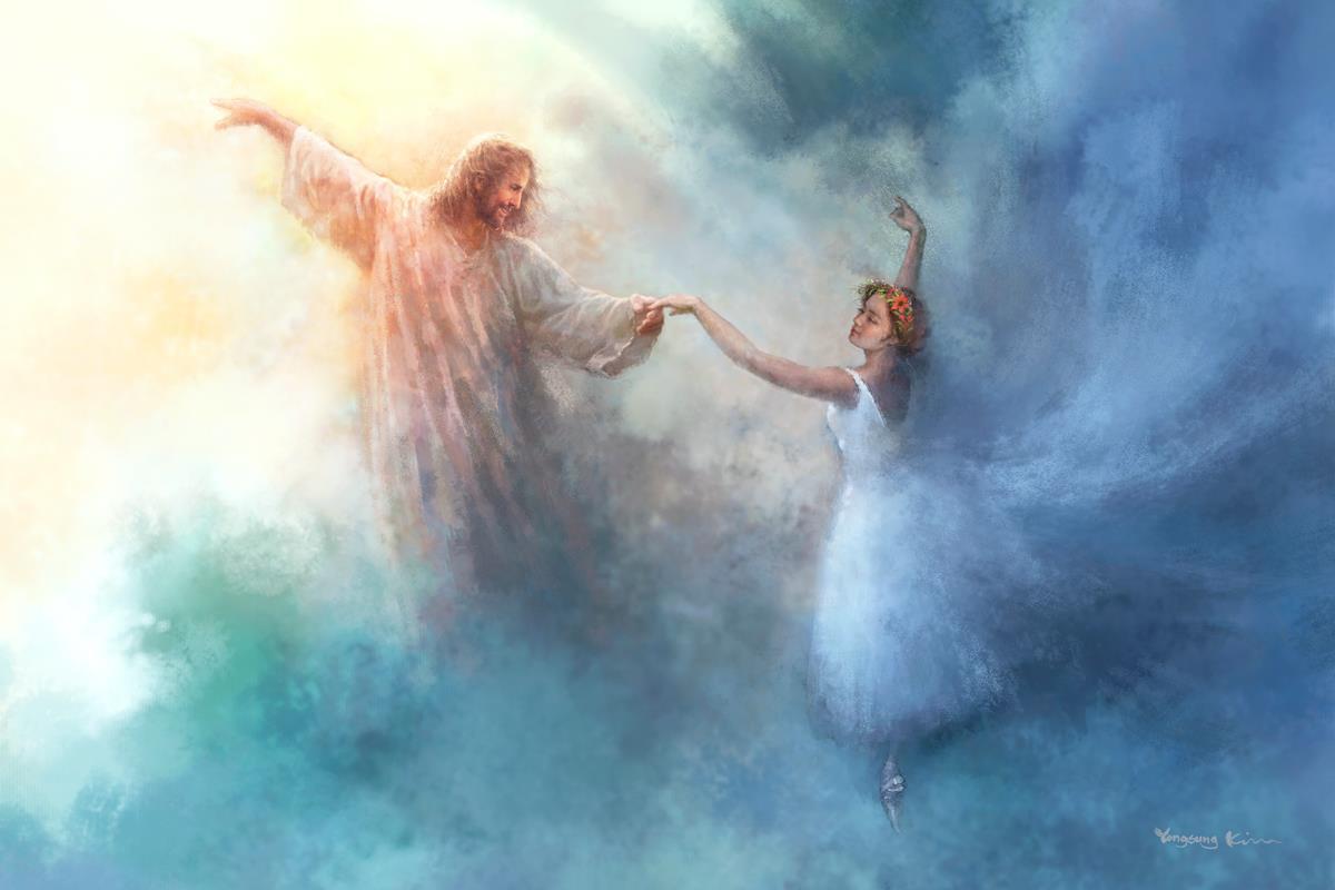 A Pas De Deux By Yongsung Kim - Ballet Dance Art Print - Elegant Wall Decor for Home, Office & Dance Studios