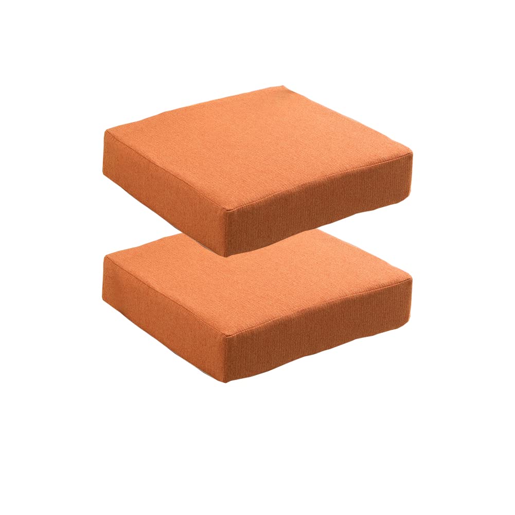 LINGXIYA Set of 2 Non-Slip Chair Cushions with Rubber Bottom - 5/8 Inch Ultra Thick Seat Cushion - Comfortable Sponge Padding for Dining, Living Room, Office & Kitchen Chairs - Washable & Removable - Perfect for Home, Office & Restaurant Use