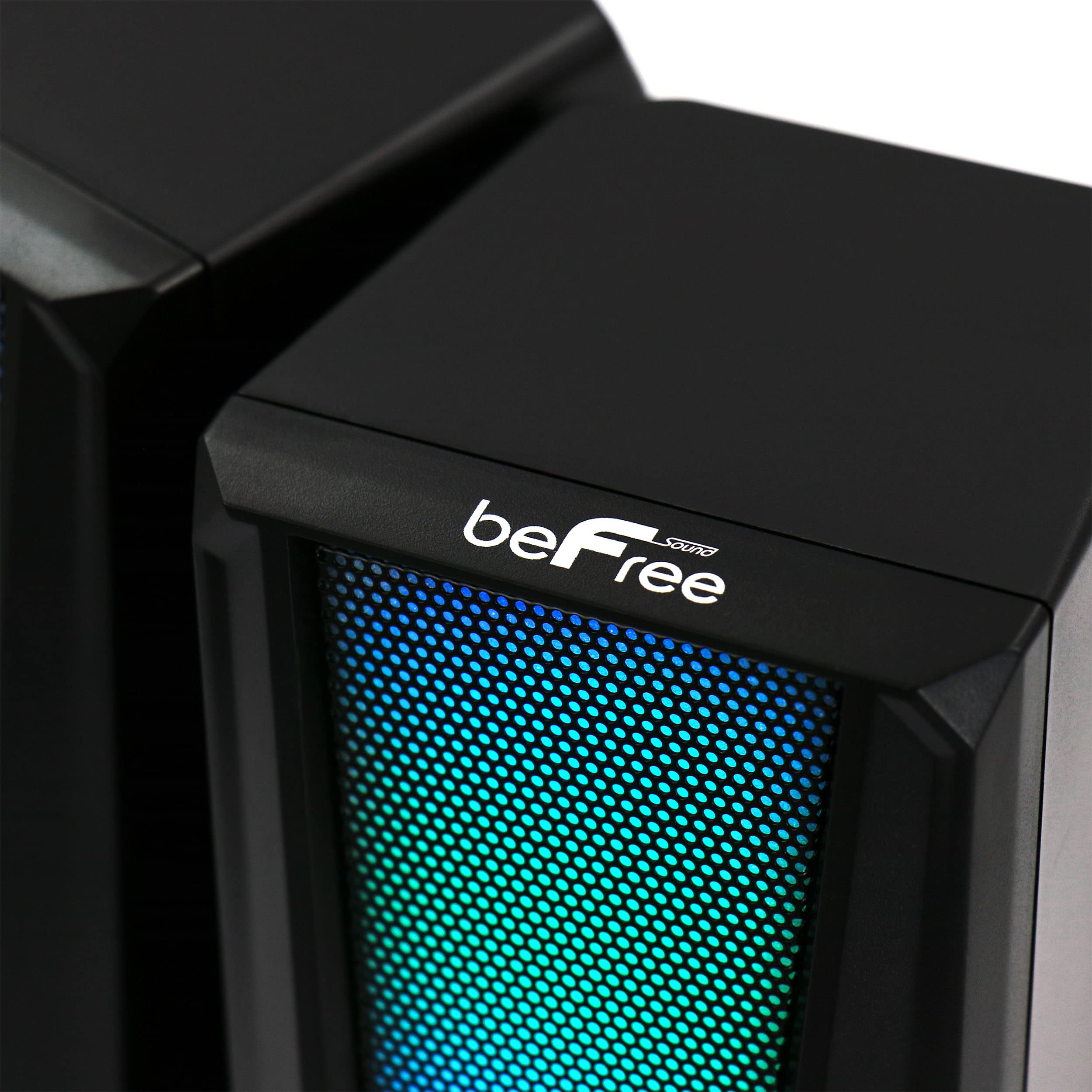 beFree RGB LED Gaming Speakers with Immersive Sound - Dual Stereo PC Speakers for Gaming, Music & Movies - Perfect for Desktop, Laptop & Home Theater Setup