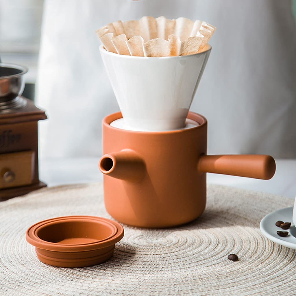 Premium Ceramic Coffee Filter - Hand Drip Brewing Cone for Espresso & Pour Over Coffee | Eco-Friendly Reusable Coffee Accessories | Perfect for Home, Office & Camping Use (Color: B)