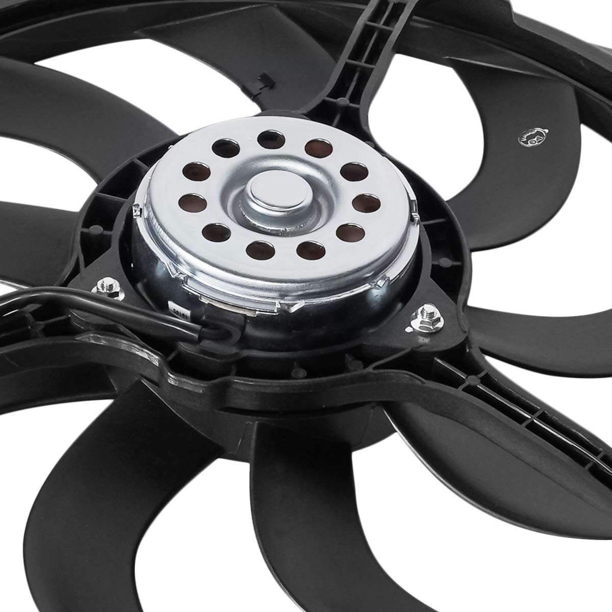 DNA MOTORING OEM-RF-0001 Black Radiator Cooling Fan Assembly - High Efficiency Direct Replacement for 2002-2003 Mini Cooper | Improved Cooling Performance | Perfect for Engine Overheating Prevention & Summer Driving