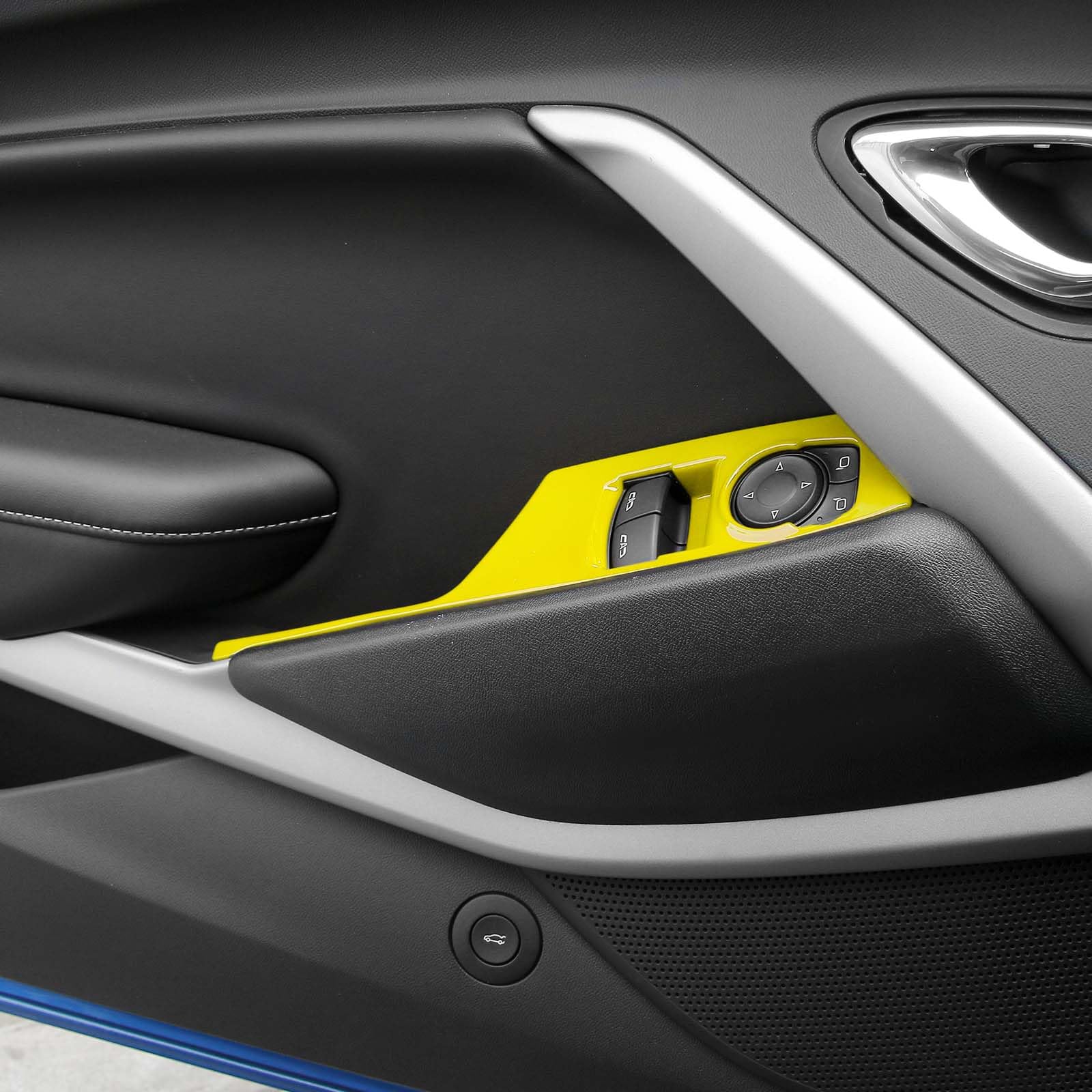 RT-TCZ Yellow Power Window Switch Panel for Chevy Camaro 2017-2024 - Interior Upgrade