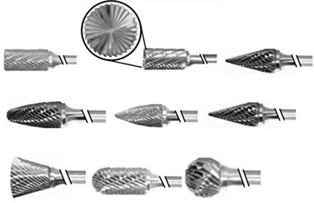 Viking Drill and Tool 19669 9-Piece Burr Set for Metal, Wood & Plastic - High-Speed Rotary Tool Accessories for DIY, Crafting & Professional Use