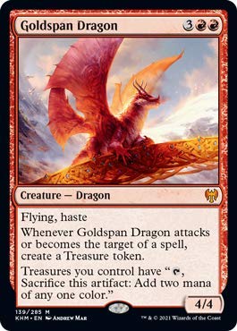 Magic The Gathering Goldspan Dragon Foil Card - Kaldheim for Collectors & Players