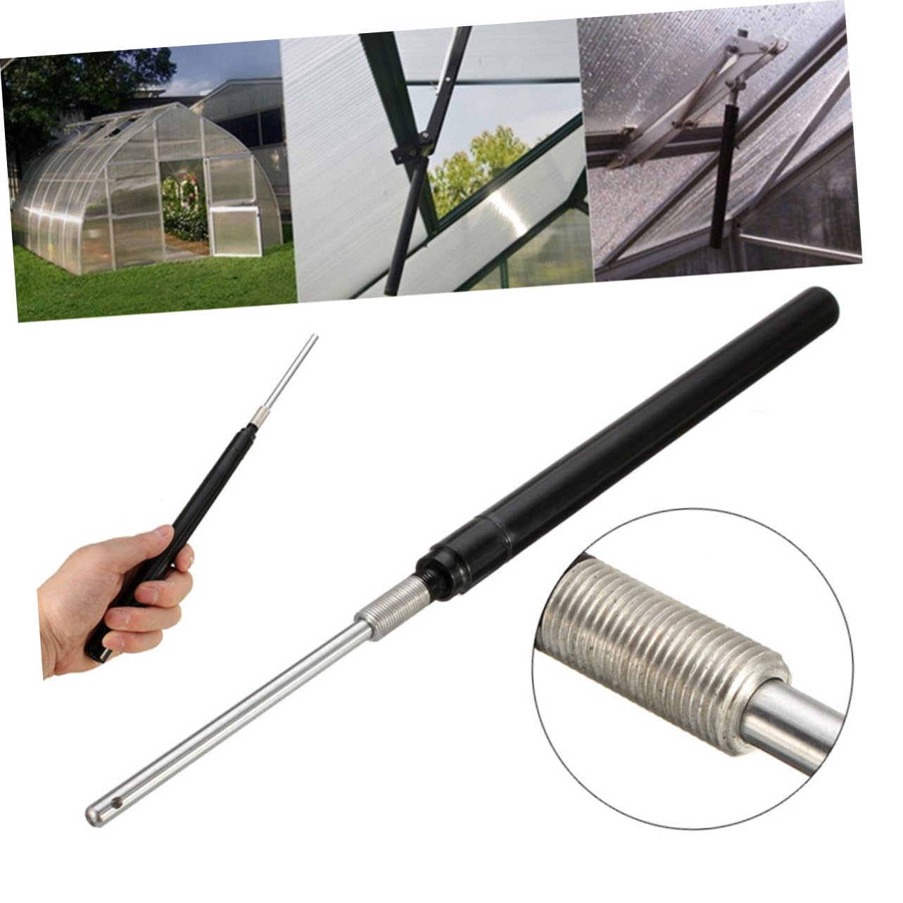 Yardwe 2-Pack Greenhouse Window Heat Vent Opener Replacement Cylinder - Auto Vent Opener Lift for Greenhouse & Hothouse Ventilation - Perfect for Temperature Control in Small Greenhouses, Garden Sheds, and Plant Nurseries