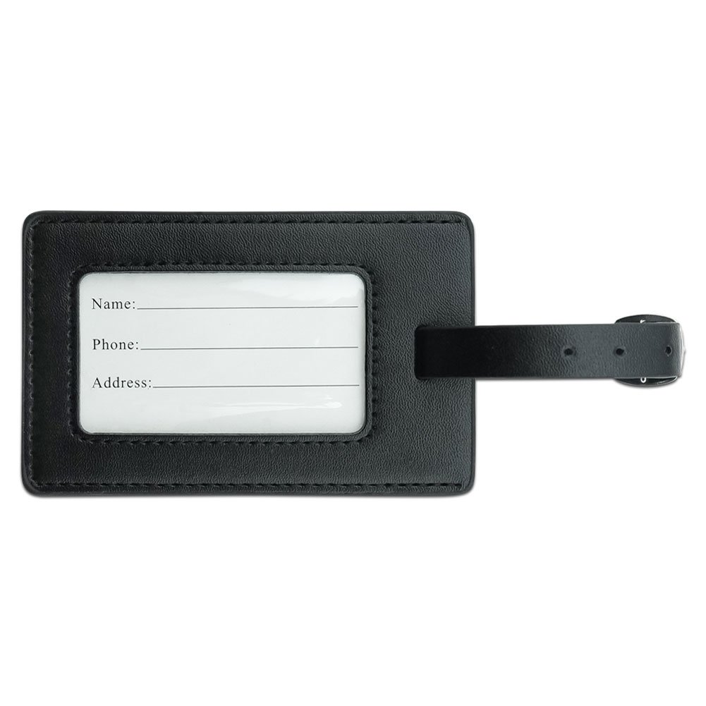 Italy Flag Leather Luggage Tag - Personalized Suitcase ID Tag for Travel Bags & Carry-Ons - Durable Black Leather Name Tag for Vacation & Business Trips