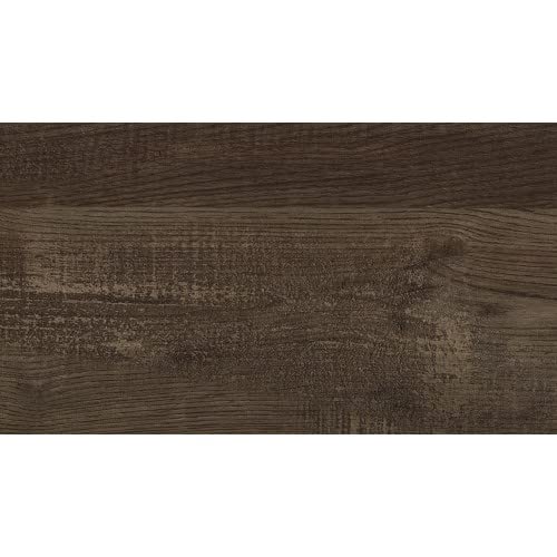Solid Wood Twin Platform Bed with High Headboard - Rustic Brown Finish Wooden Bed Frame - Panel Headboard & Footboard - Wood Slat Support - Perfect for Small Bedrooms, Guest Rooms & Dorm Rooms