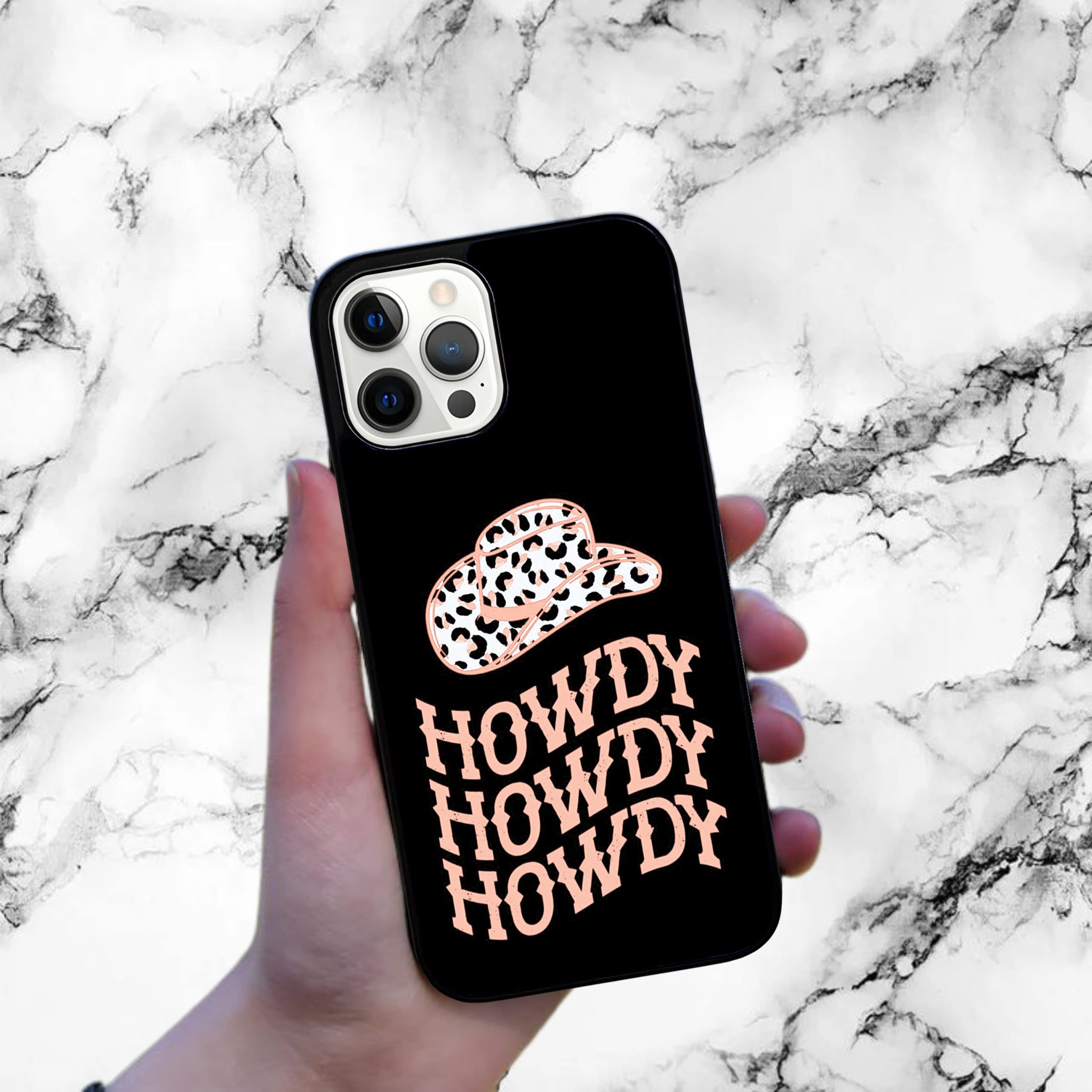 Pink Leopard Print Cowboy Hat Phone Case for iPhone 15 14 13 12 11 X XS XR 8 7 6 6s Plus Mini Pro Max - Western Cowgirl Style Protective Cover - Perfect for Rodeo, Country Music Festivals & Western Fashion Accessories