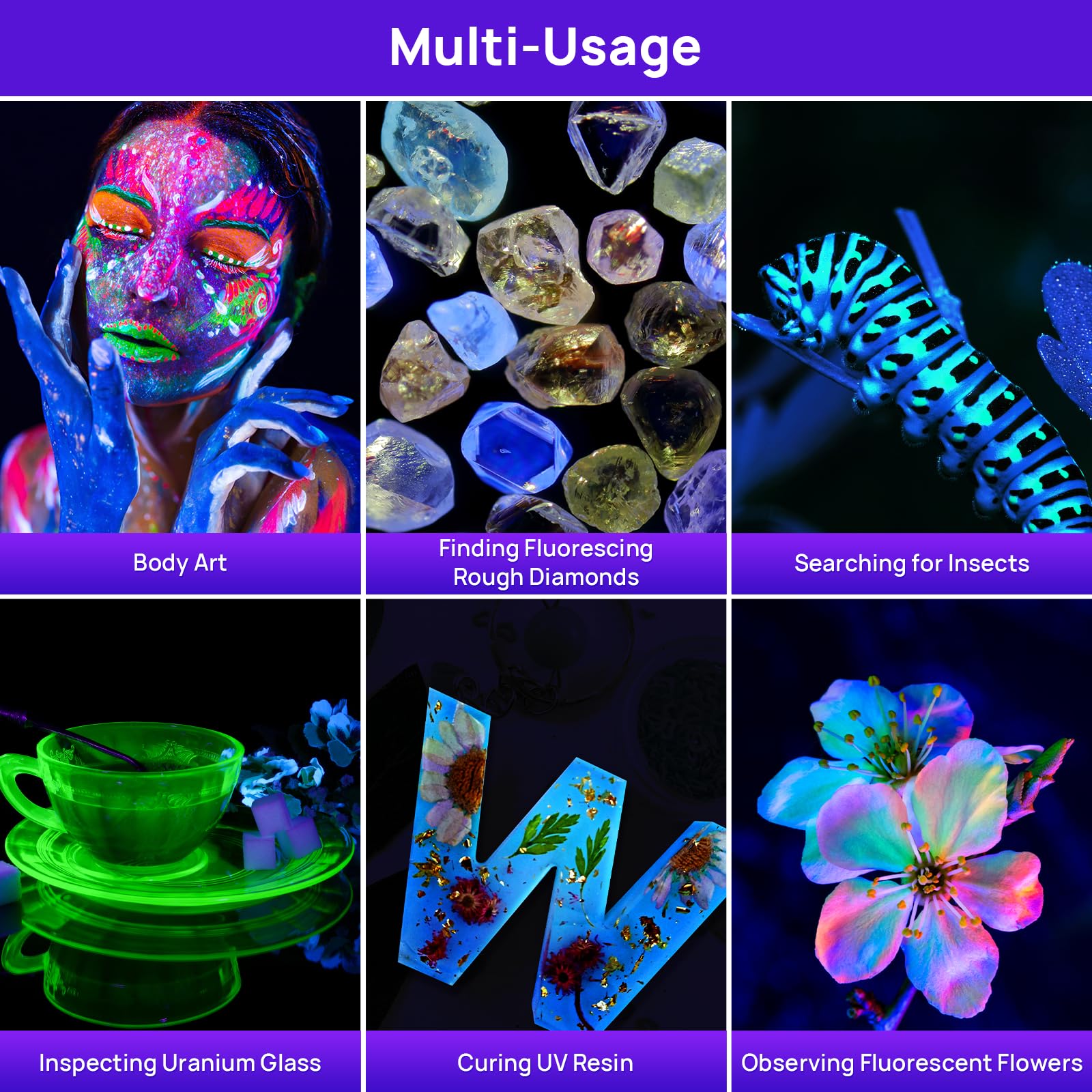 51 LED UV Flashlight Black Light 395nm - Portable Ultraviolet Torch for Detecting Pet Urine, Bed Bugs & Dry Stains | Essential for Pet Owners, Home Inspection & Resin Curing Projects | Works with Odor Eliminators
