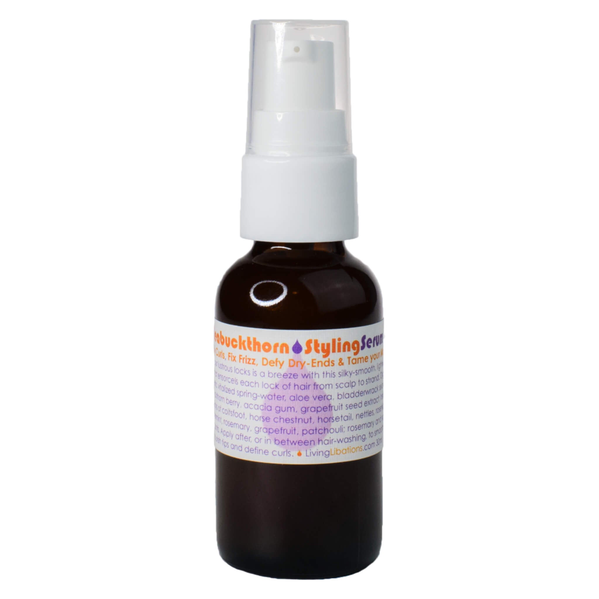 Organic Seabuckthorn Styling Serum for Hair Growth & Shine - Vegan, Sulfate-Free Hair Care for Frizz Control & Scalp Health (Perfect for Daily Styling & Damaged Hair Repair)