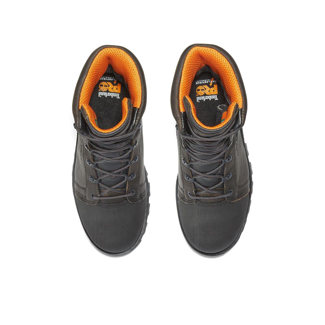 Rigmaster Img 8 Inch Waterproof Steel Toe Work Boots for Men - Brown Safety Shoes for Construction, Warehouse & Outdoor Work