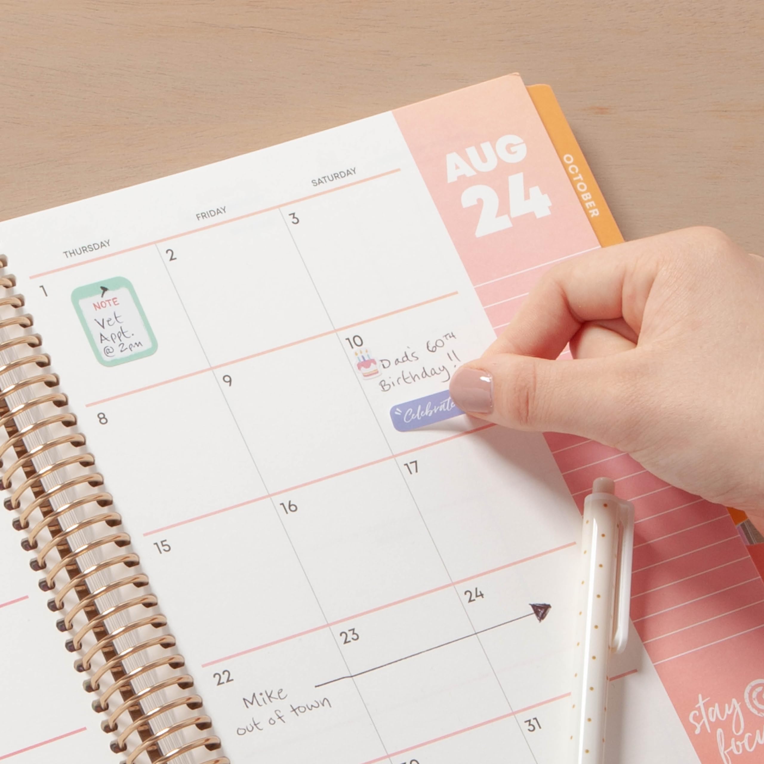 Blue Sky Livewell 2024-2025 Academic Planner - 7x9 Inch Weekly & Monthly Organizer with Floral Flexible Wirebound Cover - Perfect for Students, Teachers & Office Professionals - School, Work & Personal Scheduling
