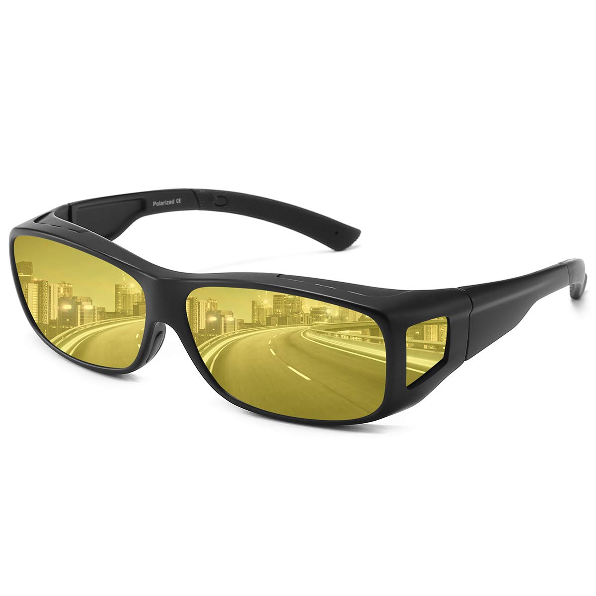 Anti-Glare Polarized HD Night Vision Driving Glasses - Reduce Eye Strain & Improve Visibility for Safe Night Driving | Perfect for Commuting, Road Trips & Low-Light Conditions