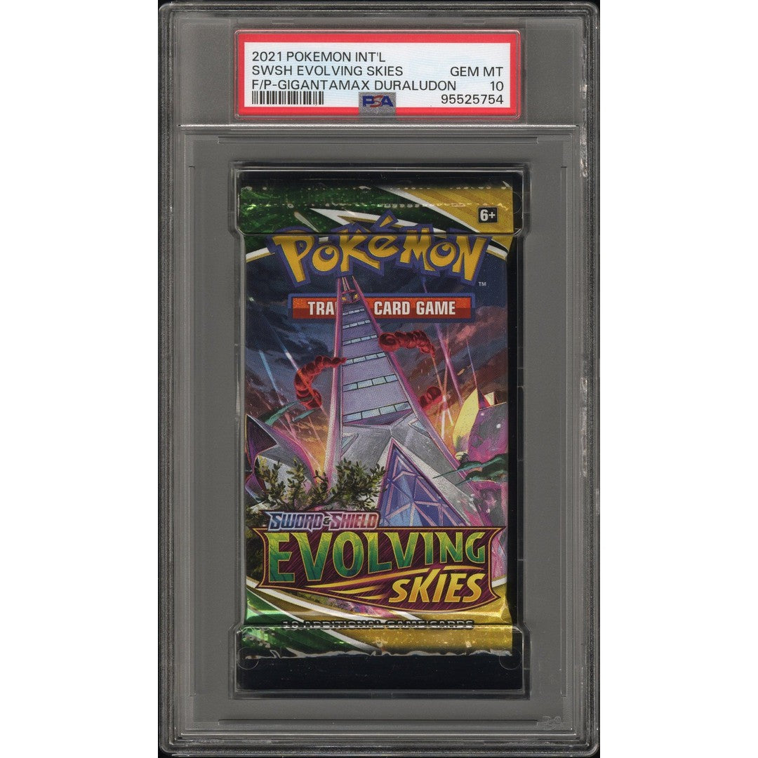 2021 Pokemon Evolving Skies Foil Pack Duraludon PSA 10 Graded Card - Rare Collectible Trading Card for Pokemon TCG Players & Collectors - Perfect for Gaming, Investing, and Display