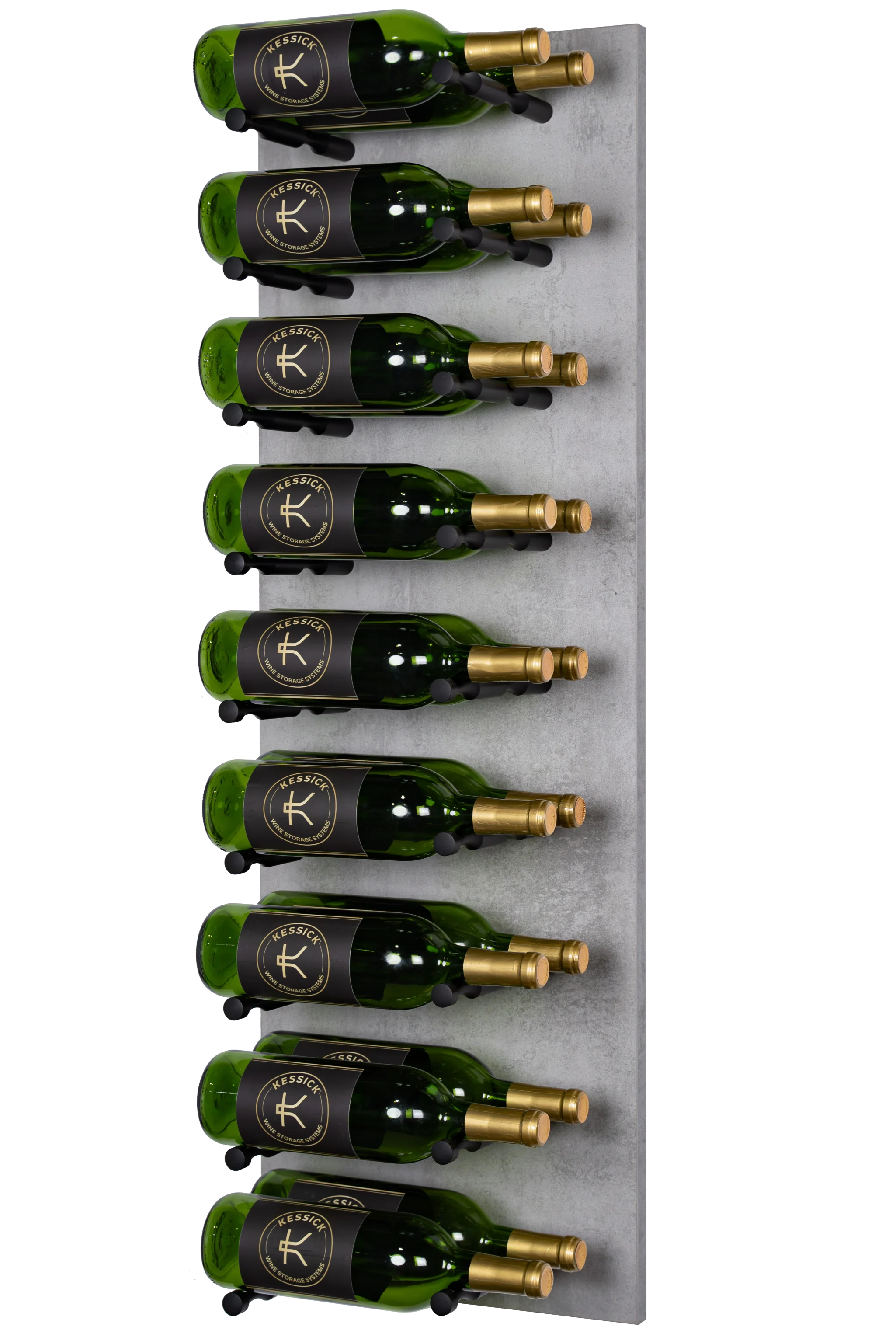 Kessick Wine as Art 14x42 Vertical Textured Panel Wine Rack - Elegant Wine Storage for Home, Office, or Restaurant Display