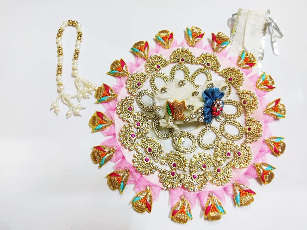 Premium Laddu Gopal Krishna Designer Dress - Size 5 (RK_388) | Handcrafted Indian Deity Outfit for Puja, Wedding & Festival Celebrations