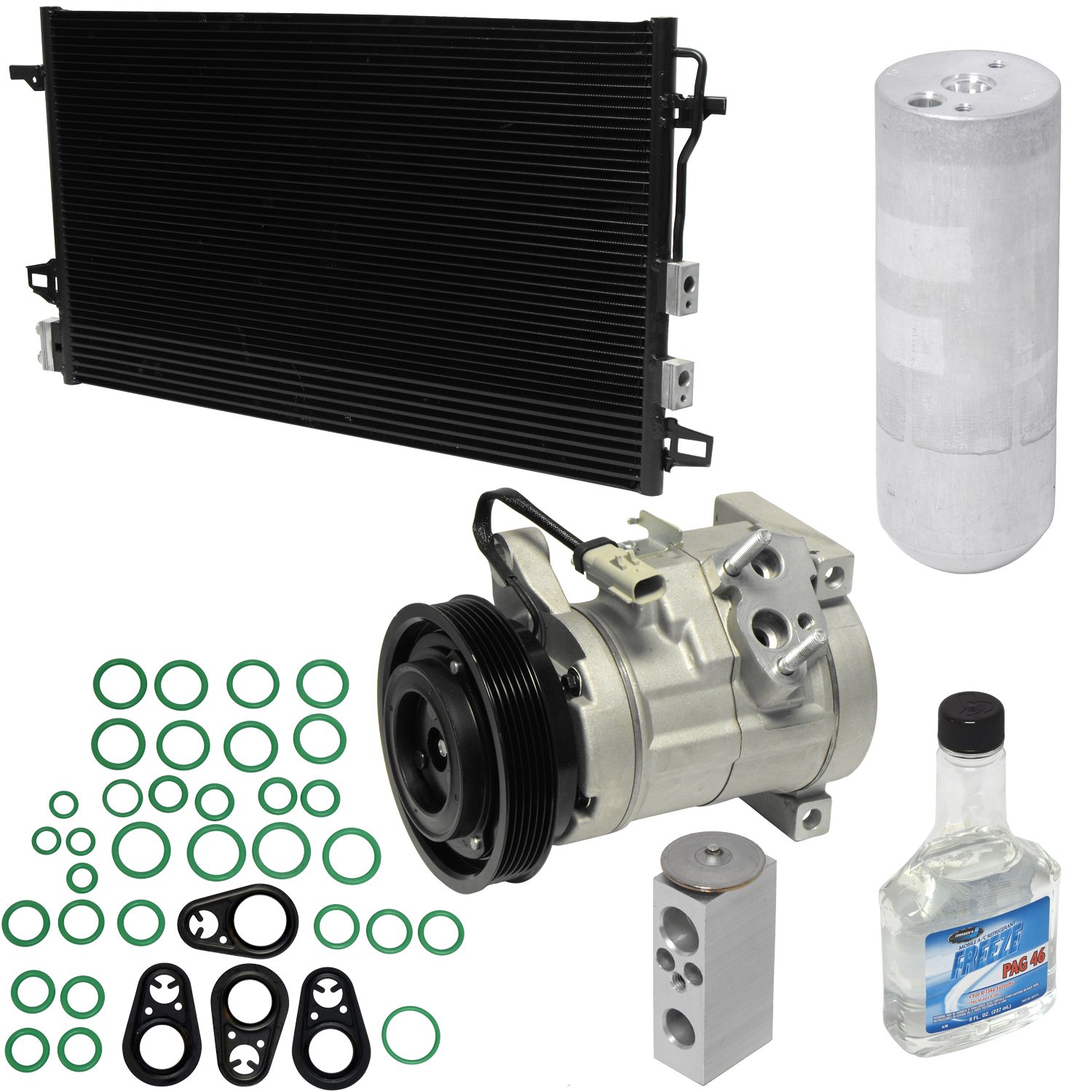 Universal Air Conditioner KT 4797A A/C Compressor & Component Kit - Replacement Parts for Car AC System Repair & Maintenance