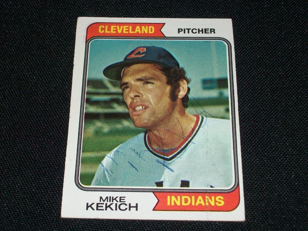 Authentic Mike Kekich Autographed 1974 Topps #199 Baseball Card - Cleveland Indians Player - Rare Collectible for Sports Memorabilia Fans & Baseball Card Collectors - Perfect for Display Cases, Man Caves, and Sports Collections