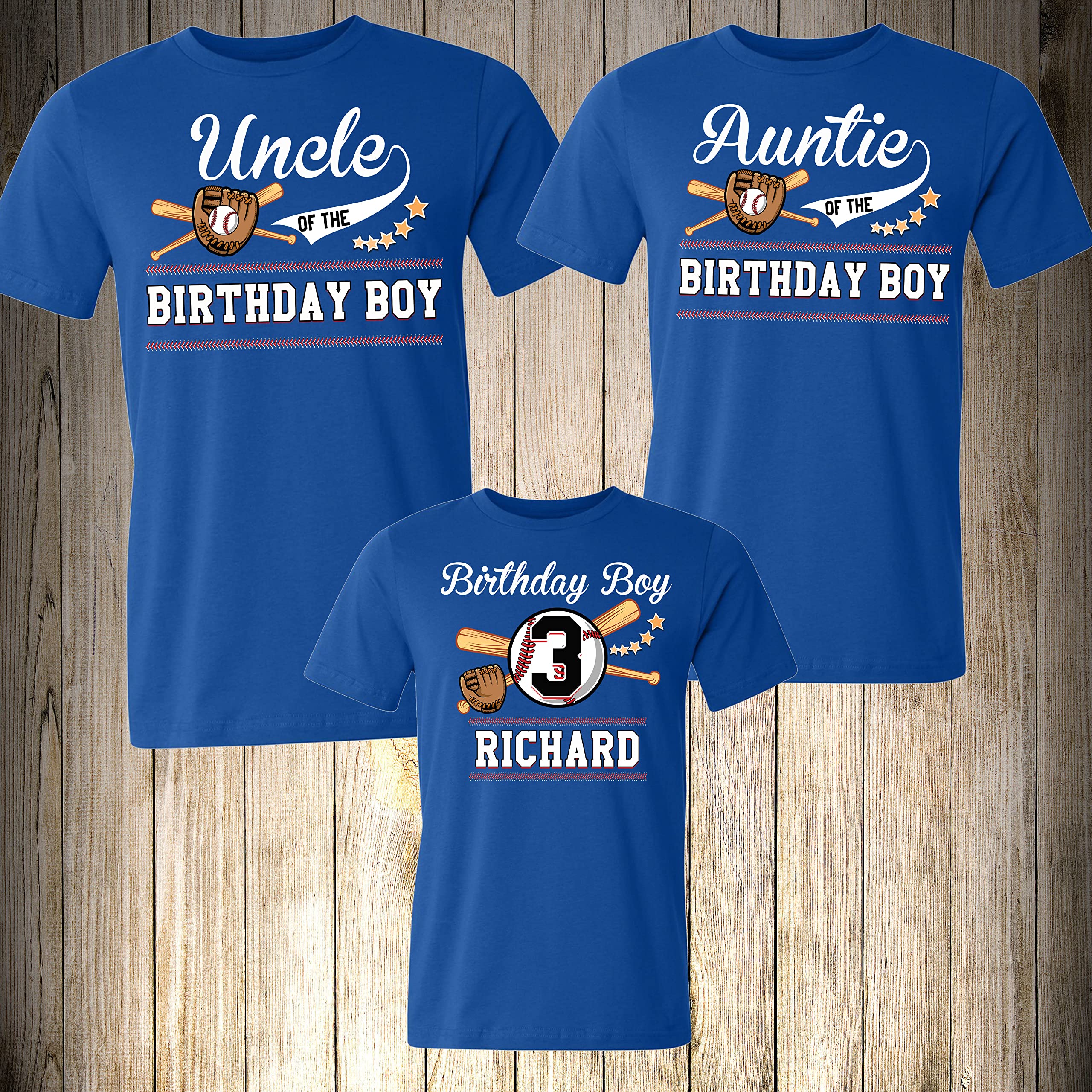 Custom Baseball Birthday Boy Shirt - Personalized Sports Tee for Kids & Family - Perfect for Baseball Parties, Family Gatherings & Birthday Celebrations