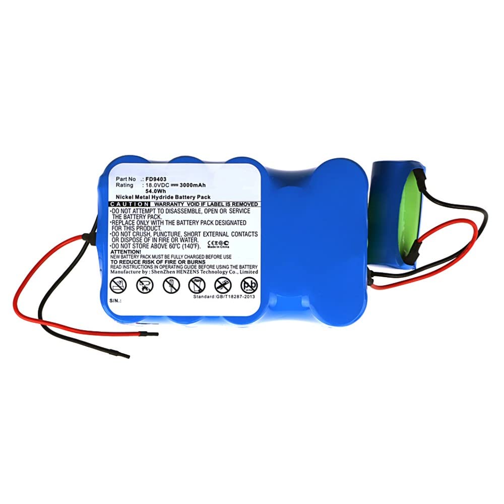Synergy Digital 18V 3000mAh Ni-MH Replacement Battery for Bosch BBHMOVE4/01 Vacuum Cleaner - Compatible with Bosch 00751993, 751993, FD9403 Models | High Capacity Power Supply for Home Cleaning & Car Detailing