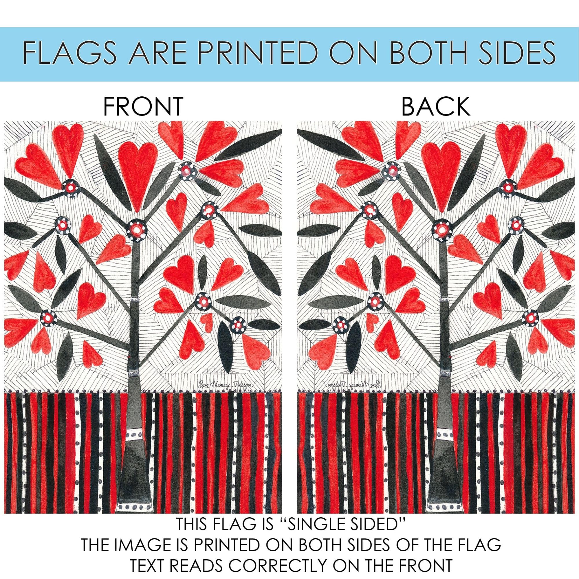 Toland Home Garden 1112480 Blooming Love Valentine Flag - 12x18 Inch Double Sided Outdoor Garden Flag for Valentine's Day Decorations | Perfect for Front Yard, Porch, and House Decoration