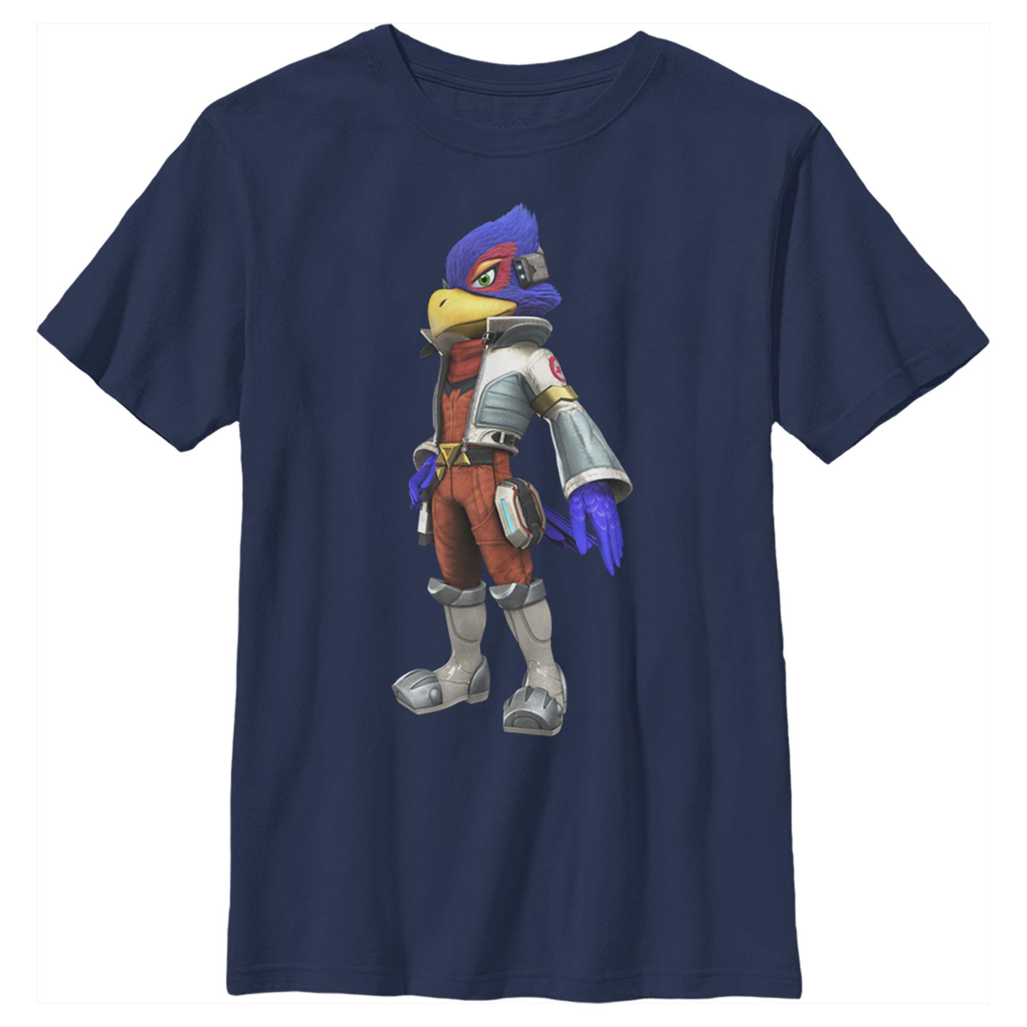 Boys Nintendo Starfox Falco Pose Graphic T-Shirt - Cool Gaming Tee for Kids & Teens - Perfect for Cosplay, Birthday Gifts & Video Game Fans