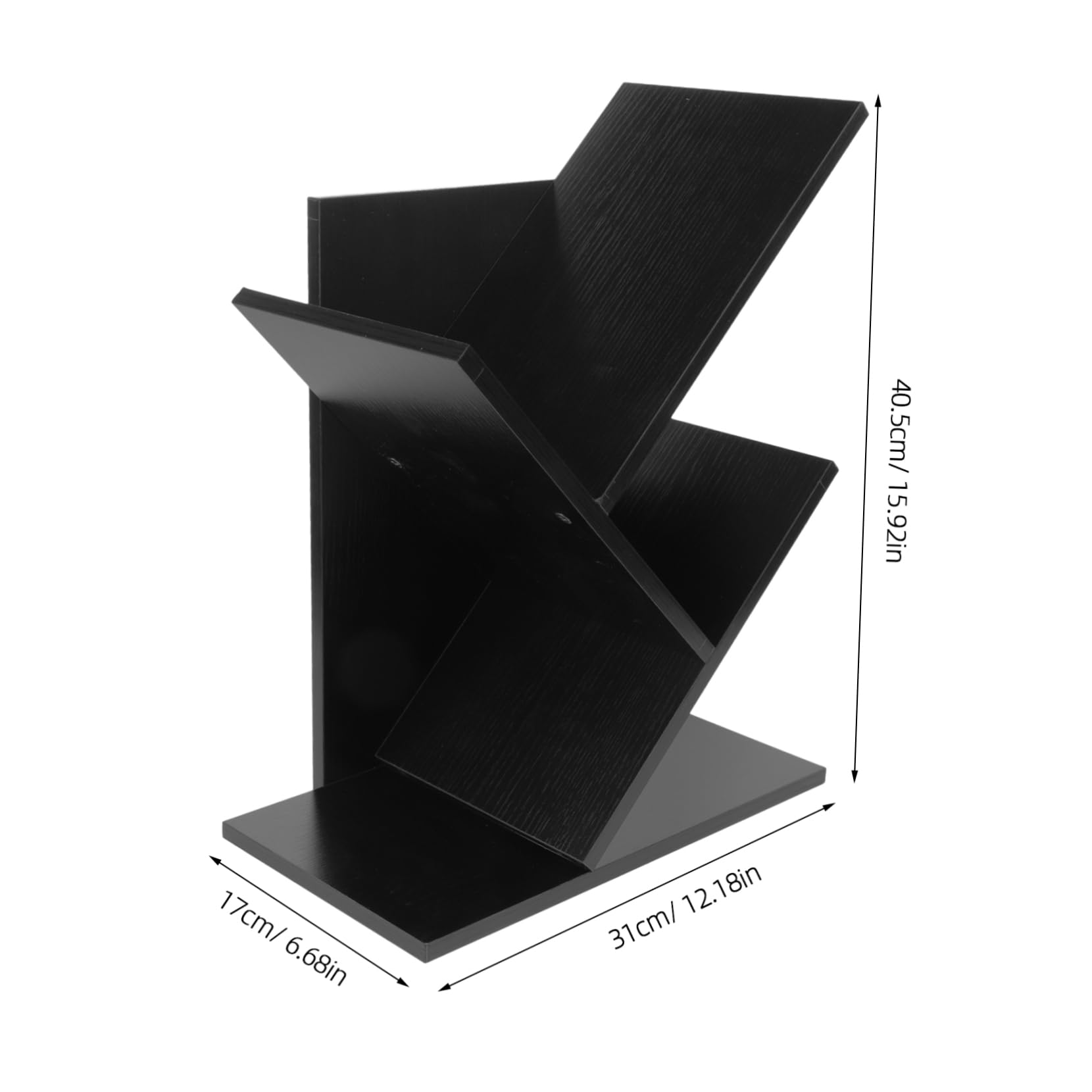 SEWOART 3 Tier Desktop Bookcase - Elegant Wooden Bookshelf Organizer for Office, Study & Student Storage | Perfect for Home, School & Workspace Organization
