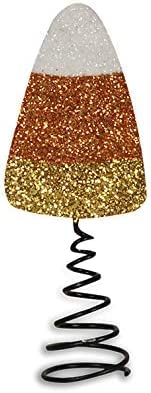 Bethany Lowe Halloween Candy Corn Miniature Tin Tree Topper - Vintage Holiday Decor for Christmas Trees, Mantels & Tabletop Displays - Perfect for Halloween & Fall Home Decor