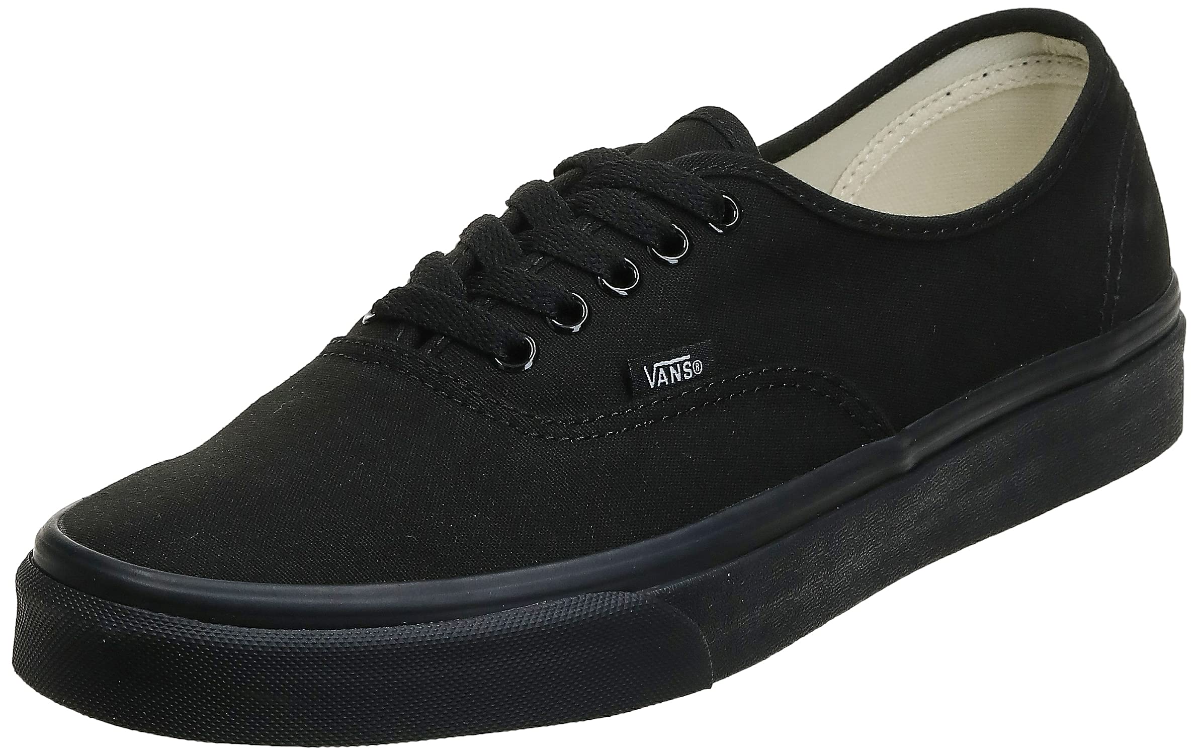 Vans Authentic Unisex Sneakers - Black/Black - Classic Canvas Shoes for Men & Women | Perfect for Casual Wear, Skateboarding & Street Style