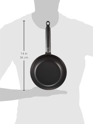 Endoshoji TKG AHLJ718 7.1 Inch Non-Stick Iron Frying Pan - Textured Embossed Surface for Better Heat Distribution, IH Compatible, 7.2 x 1.5 Inch Cooking Area - Perfect for Searing Steaks, Frying Eggs & Pancakes