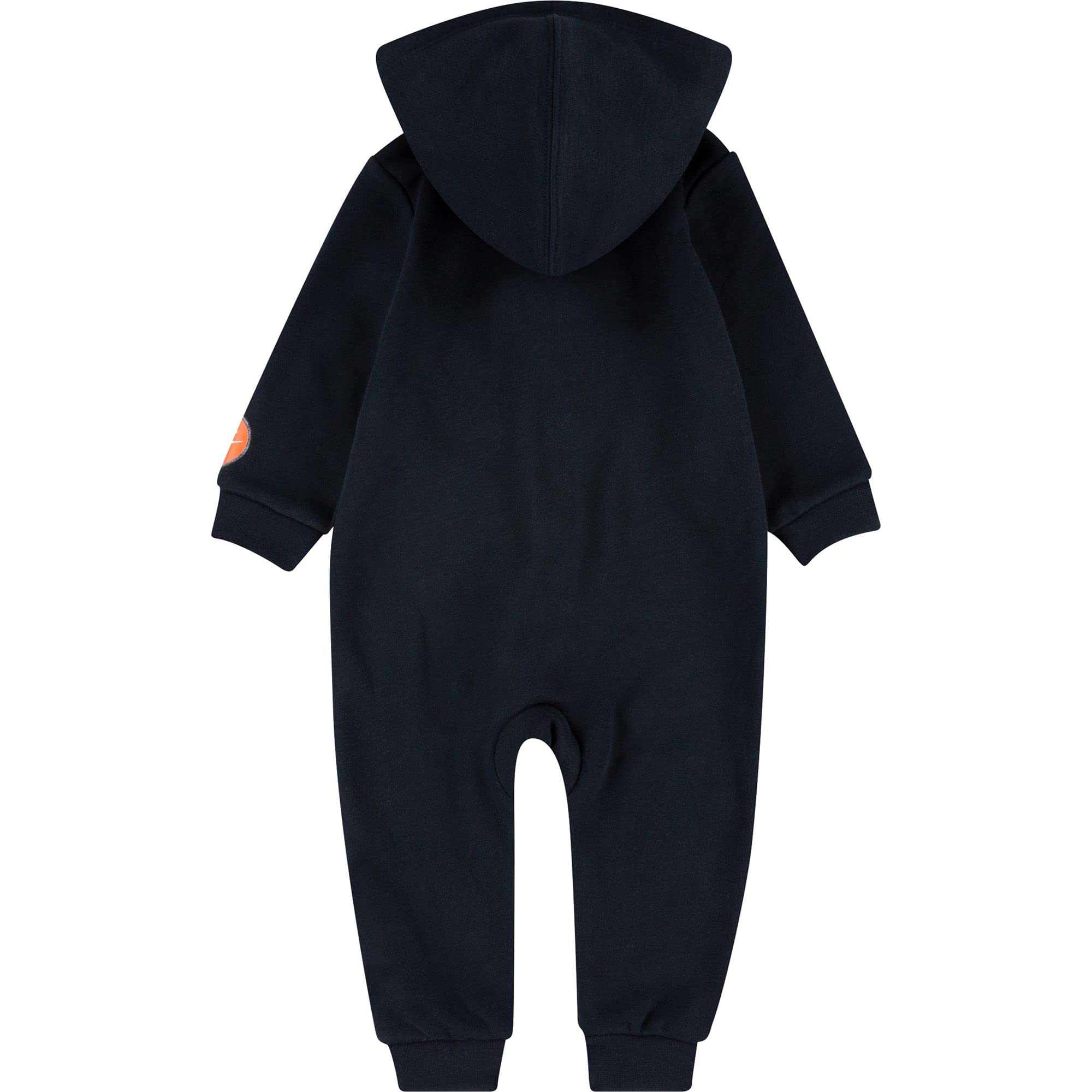 Nike Baby Boy Hooded Fleece Coverall - Black (56I377-023) Size 6 Months | Warm Winter Outfit for Infants | Perfect for Outdoor Play & Family Photos